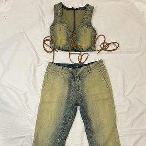 Green-blueish super cute set from jaded london <3